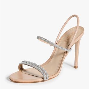 SCHUTZ Nude and Silver Heeled Sandals